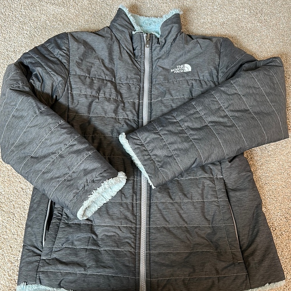 The North Face reversible fleece jacket youth size large (14/16)